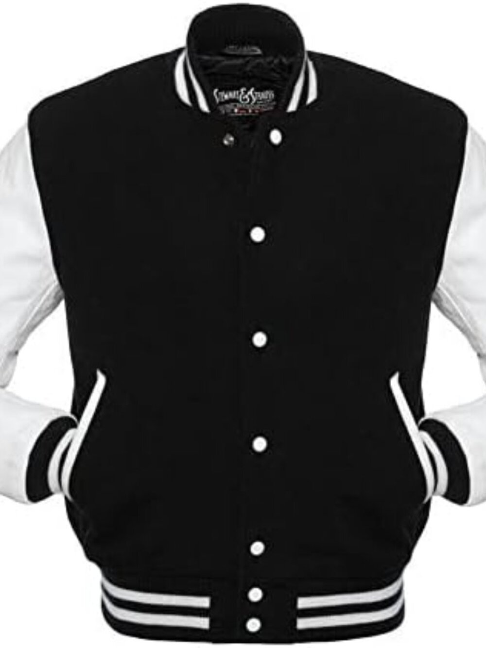 Genuine Vintage Wool & Leather Varsity Letterman Jacket (Stewart & Strauss)